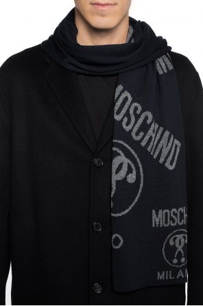 Reversible scarf with logo, zdjęcie 2 Reversible scarf with logo od Moschino